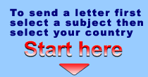 To send a letter first select a subject then select your country